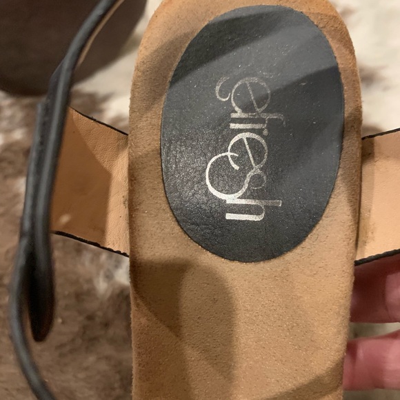 Fresh Black Sandals with wood heels - Picture 3 of 5